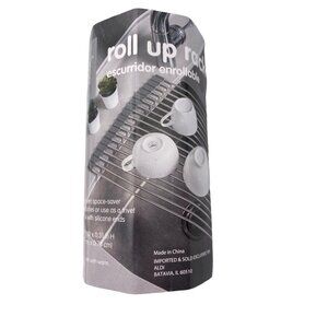 Easy Home Cleaning Roll Up Rack Silvertone Roll Out Over Sink New